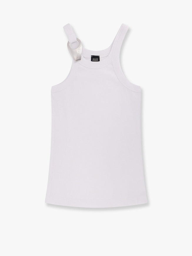 Pinko Stretch Cotton Reimagine Pinko X Patrick Mcdowell Tank Top Bianco