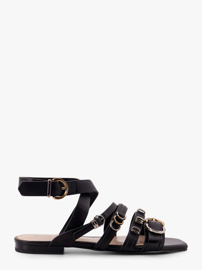 Pinko Marli 08 Leather Sandals Nero