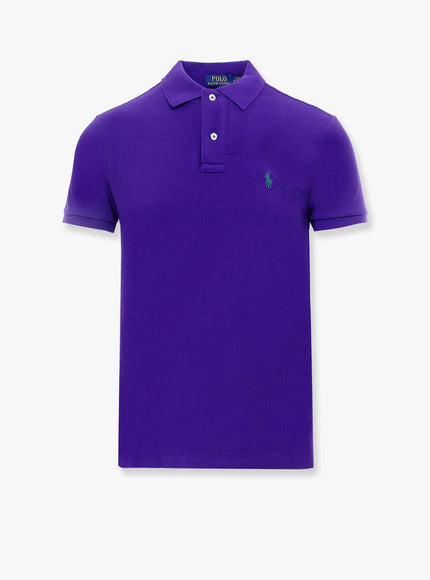 Polo Ralph Lauren Cotton Polo Shirt With Logo Embroidery Viola