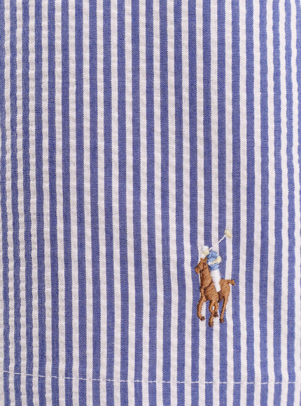 Polo Ralph Lauren Cotton Blend Striped Swim Trunk With Logo Embroidery