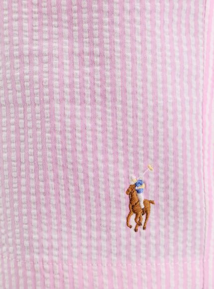 Polo Ralph Lauren Cotton Blend Striped Swim Trunk With Logo Embroidery