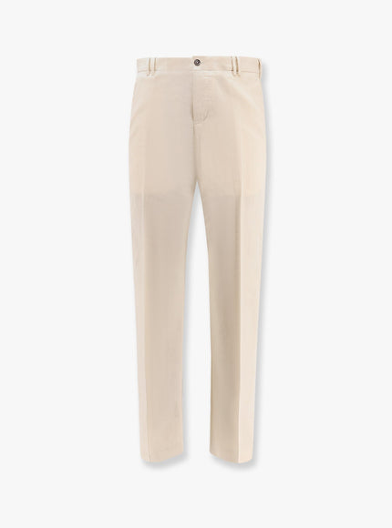 Pt Torino Reworked Michael Cotton And Linen Trousers Beige