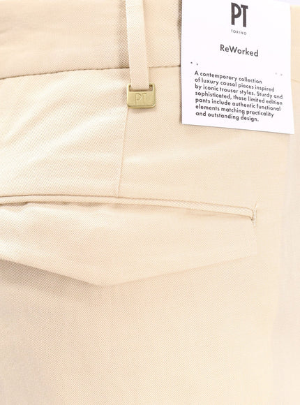 Pt Torino Reworked Michael Cotton And Linen Trousers