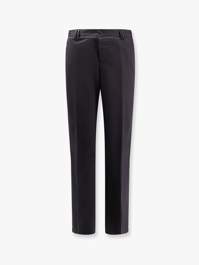 Pt Torino Reworked Michael Cotton And Linen Trousers Nero