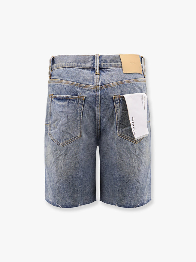 Purple Brand Cast Iron Light Indigo Shorts