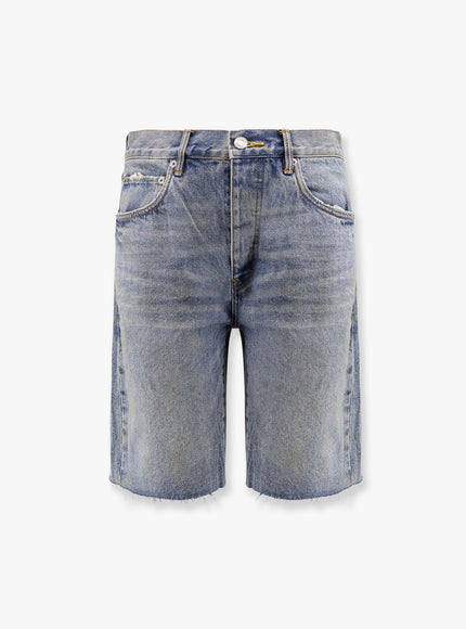 Purple Brand Cast Iron Light Indigo Shorts Indigo