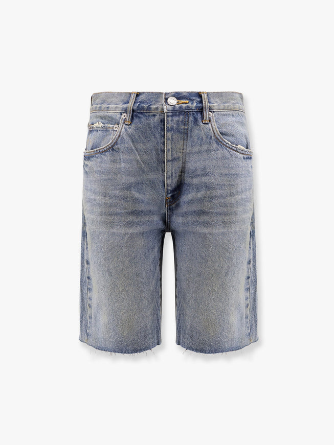 Purple Brand Cast Iron Light Indigo Shorts Indigo