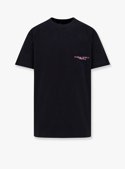 Purple Brand Textured Jersey T-Shirt With Print Nero