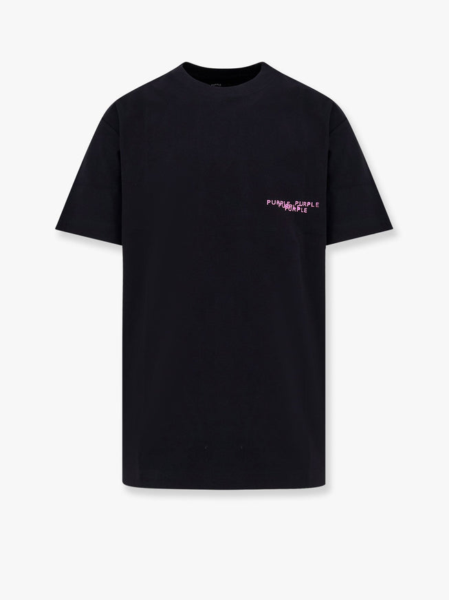 Purple Brand Textured Jersey T-Shirt With Print Nero