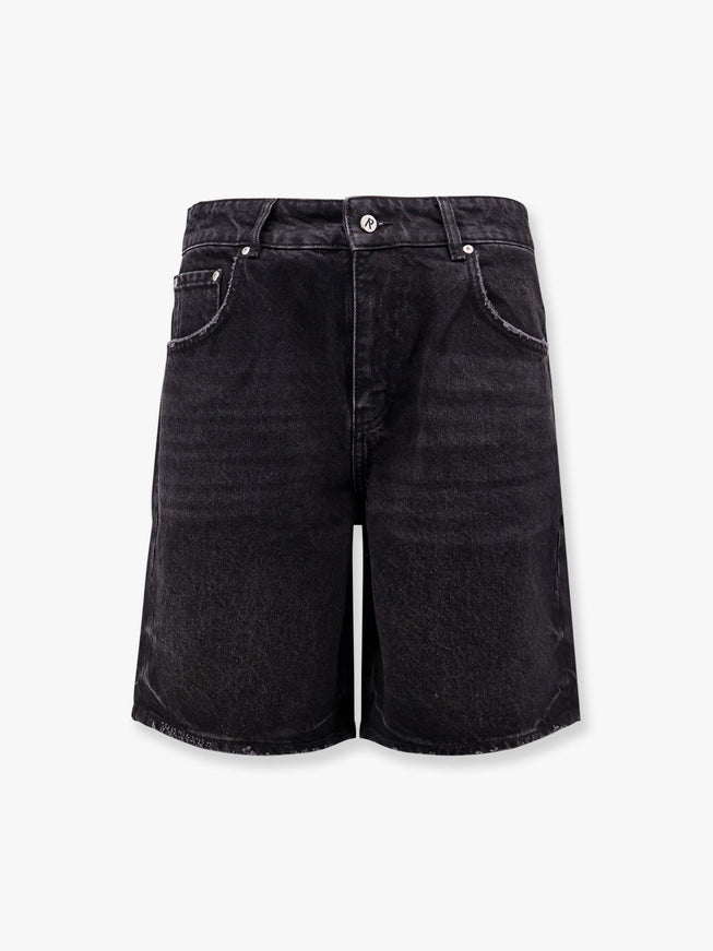 Represent Tailored Stone-Washed Denim Bermuda Shorts