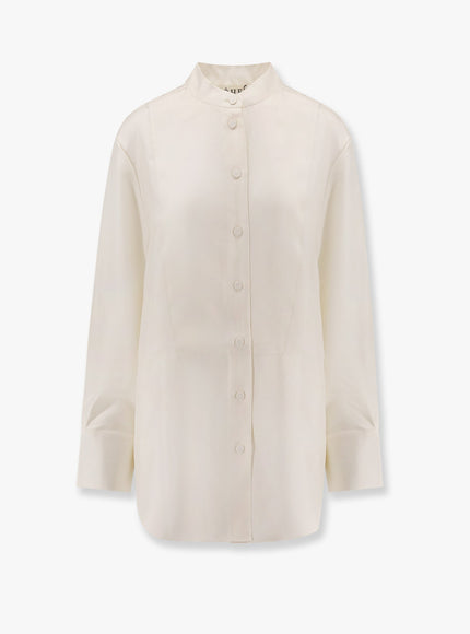 Rohe Tuxedo Silk Shirt Bianco
