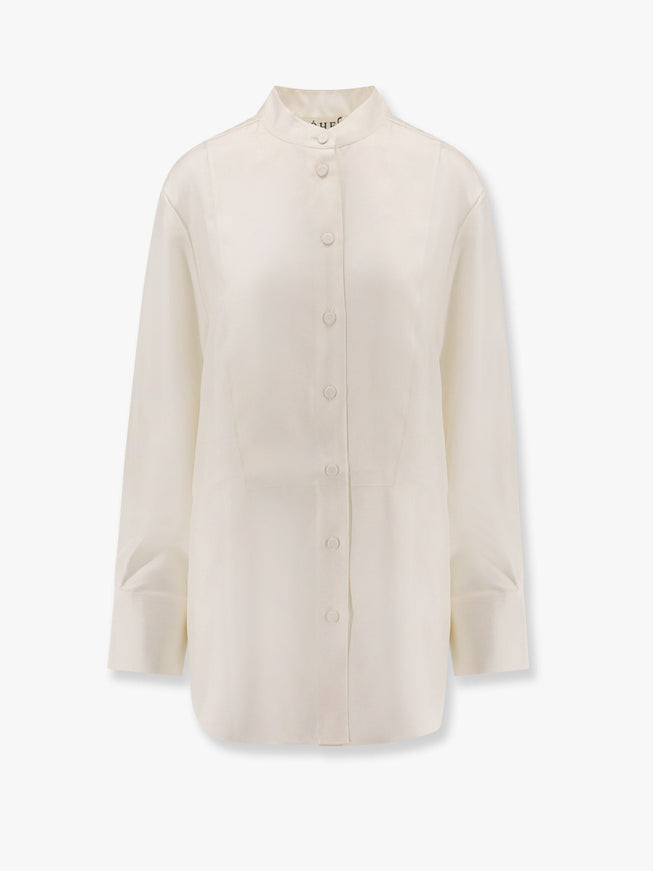 Rohe Tuxedo Silk Shirt Bianco