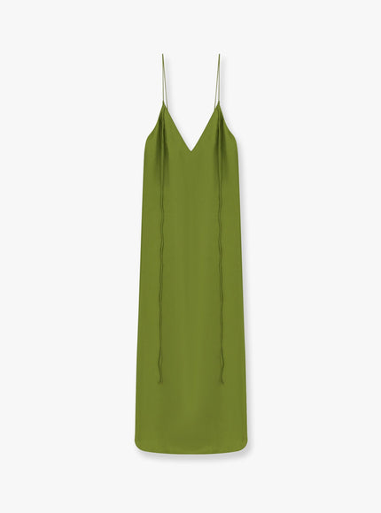 Rohe Silk Dress With Laces Verde