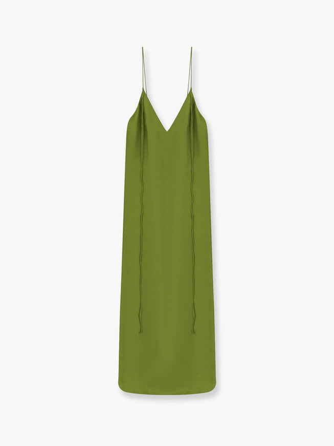Rohe Silk Dress With Laces Verde
