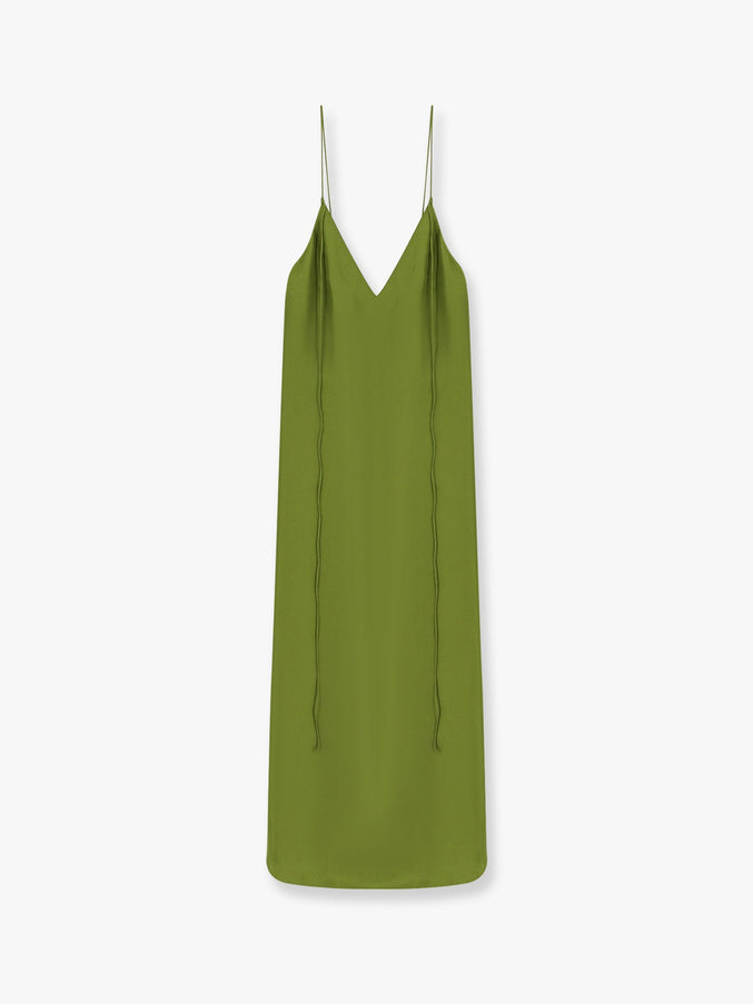 Rohe Silk Dress With Laces Verde