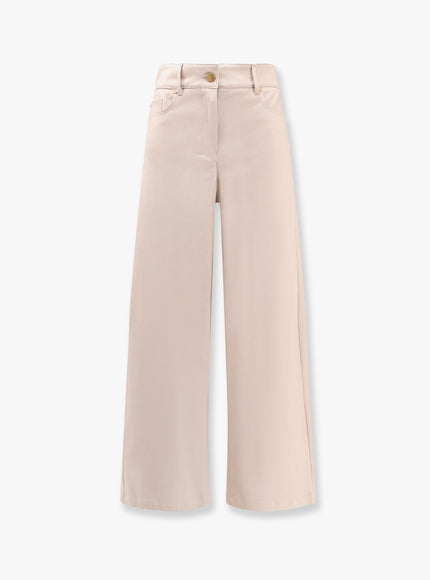 'S Max Mara Marianna Distressed Fabric Trouser Beige
