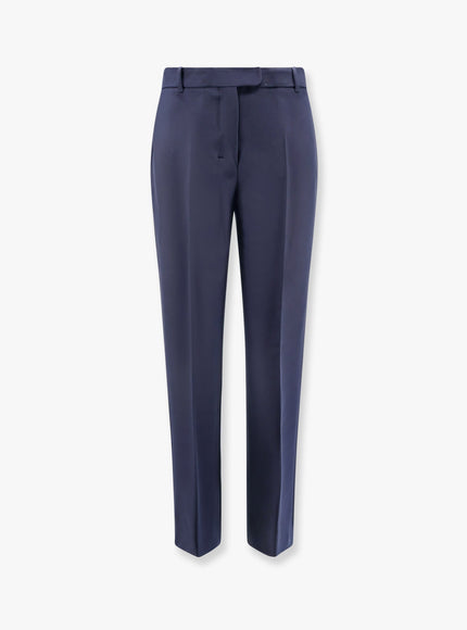 'S Max Mara Fatina Viscose And Cotton Trouser Blu