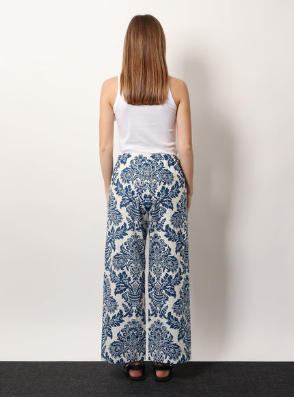 'S Max Mara Merano Cotton Trouser With Floral Print