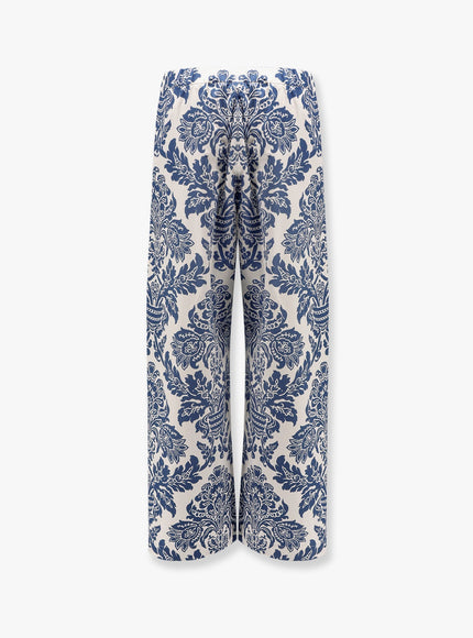 'S Max Mara Merano Cotton Trouser With Floral Print