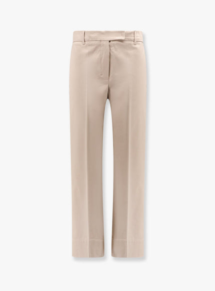 'S Max Mara Felice Stretch Cotton Trouser Beige
