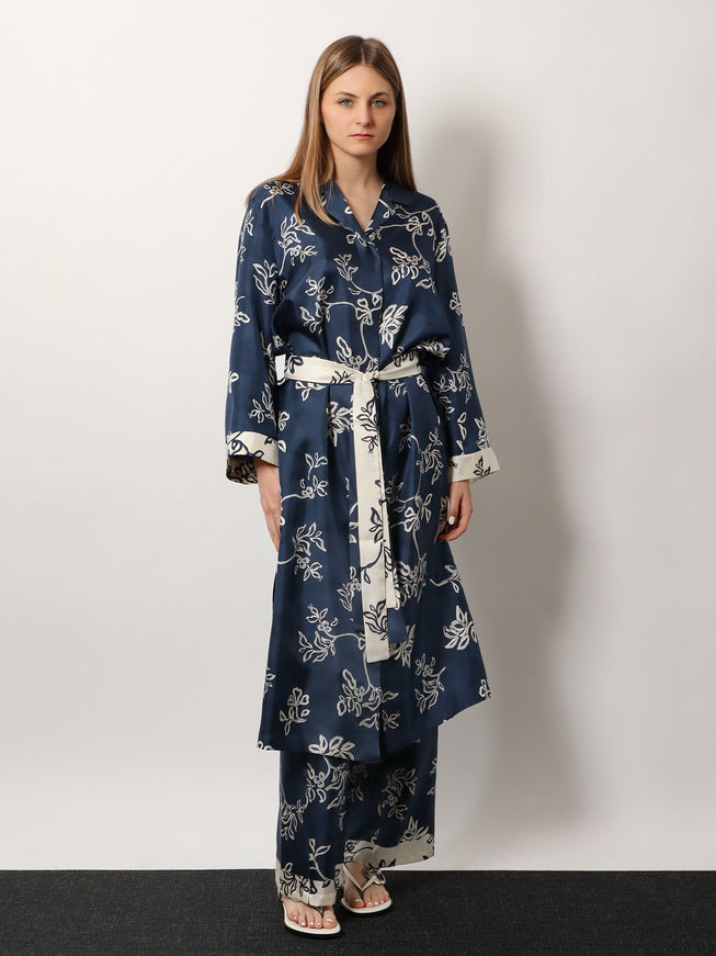 'S Max Mara Timeo Kaftan Silk Dress With Floral Print