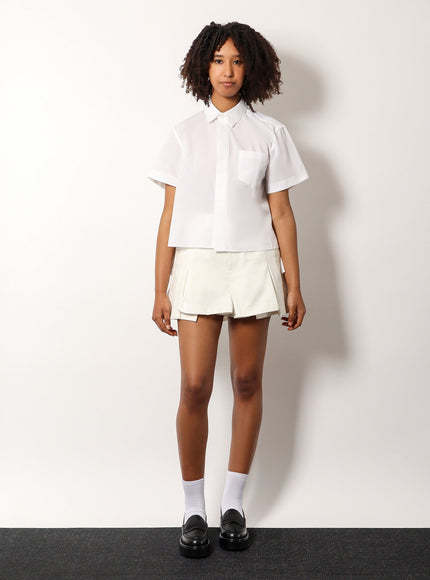 Sacai Cotton Shirt With Pleated Insert On The Back