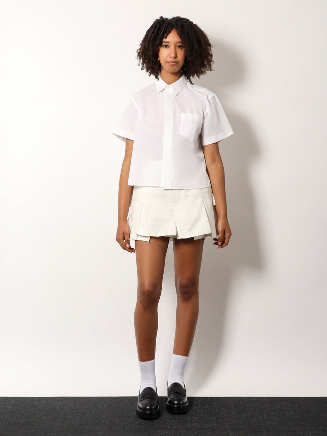 Sacai Cotton Shirt With Pleated Insert On The Back