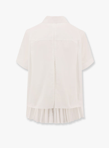Sacai Cotton Shirt With Pleated Insert On The Back