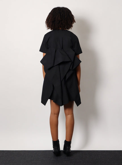 Sacai Dress With Draped Cotton Inserts On The Back
