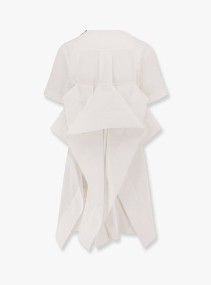 Sacai Dress With Draped Cotton Inserts On The Back
