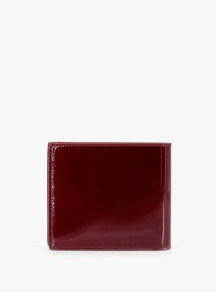 Saint Laurent Patent Leather Wallet With Engraved Logo On The Front