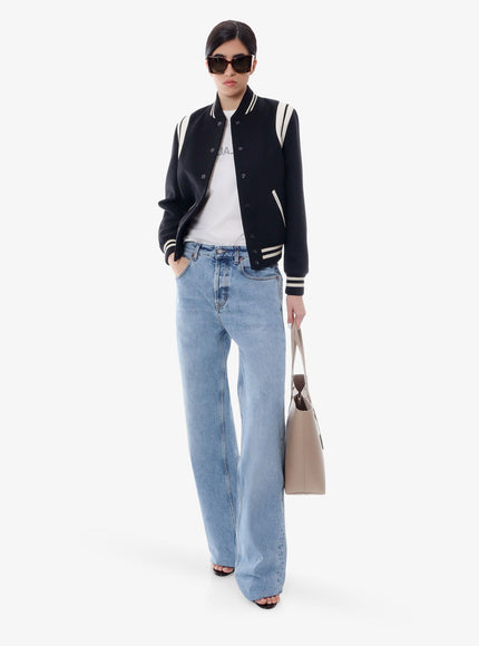 Saint Laurent Cotton T-Shirt With Frontal Logo