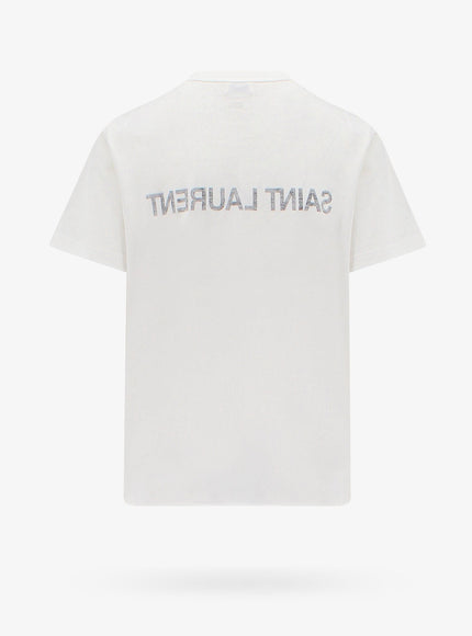 Saint Laurent Cotton T-Shirt With Frontal Logo