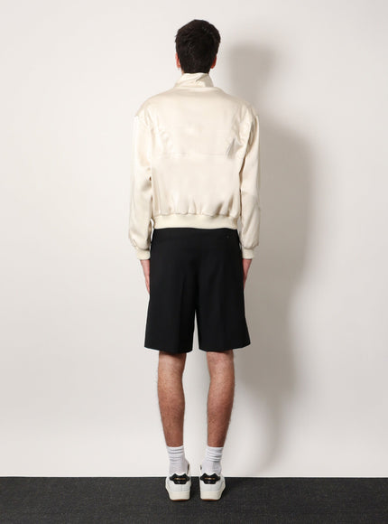 Saint Laurent Satin Jacket With Saint Laurent Embroidery