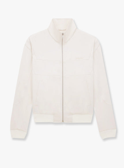 Saint Laurent Satin Jacket With Saint Laurent Embroidery Panna