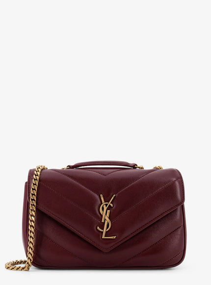 Saint Laurent Loulou Small Leather Shoulder Bag Uni Bordeaux