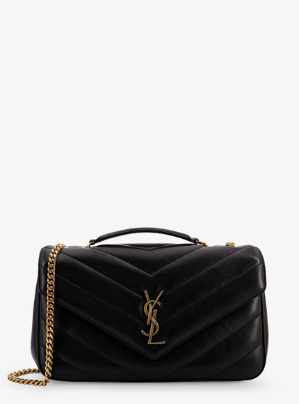 Saint Laurent Loulou Medium Leather Shoulder Bag Uni Nero