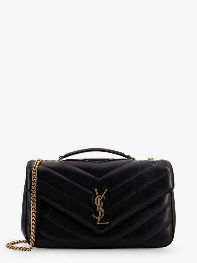 Saint Laurent Loulou Medium Leather Shoulder Bag Uni Nero