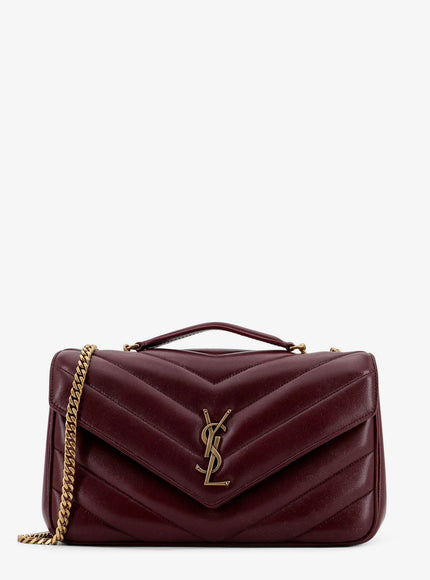 Saint Laurent Loulou Medium Leather Shoulder Bag Uni Bordeaux