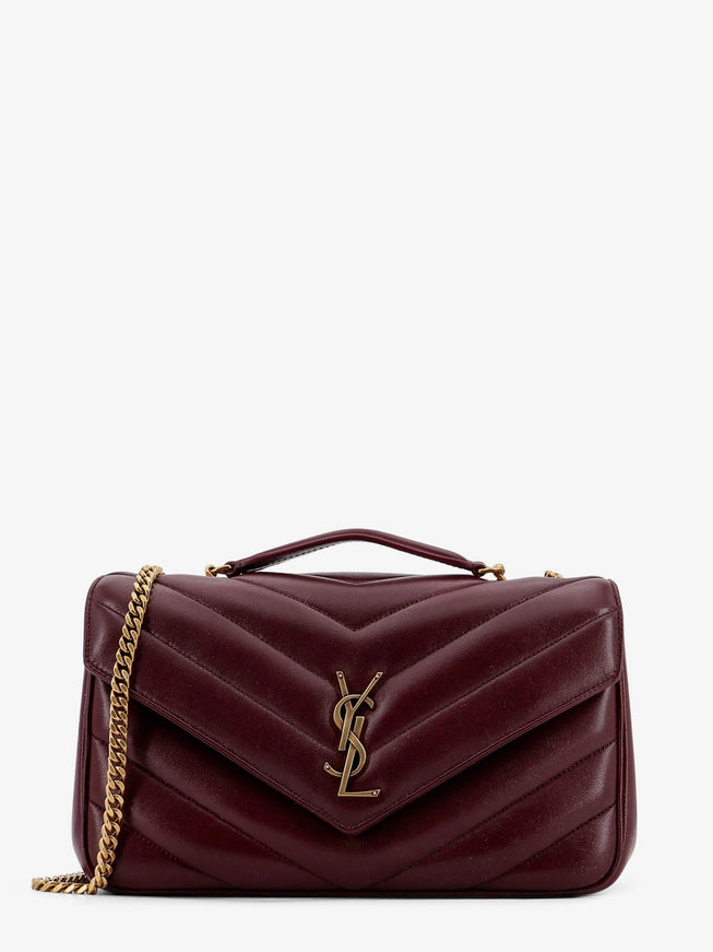 Saint Laurent Loulou Medium Leather Shoulder Bag Uni Bordeaux