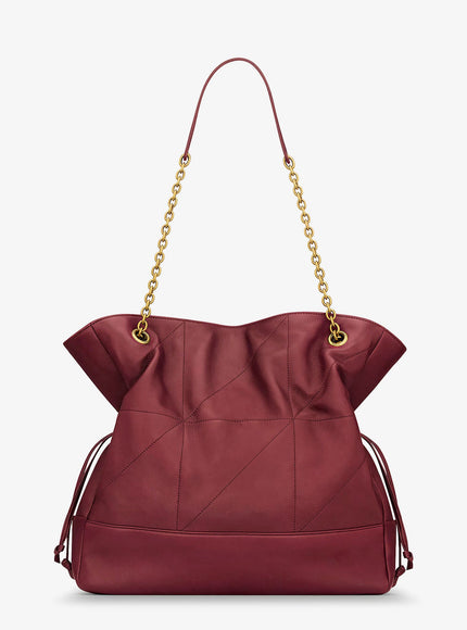 Saint Laurent Jamie Leather Shoulder Bag With Carré Rive Gauche Stitching