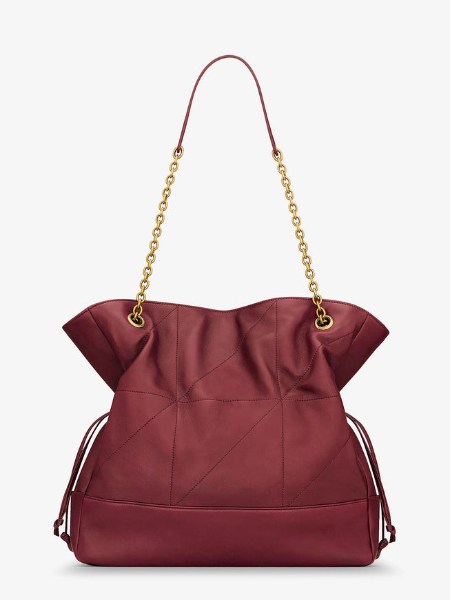 Saint Laurent Jamie Leather Shoulder Bag With Carré Rive Gauche Stitching