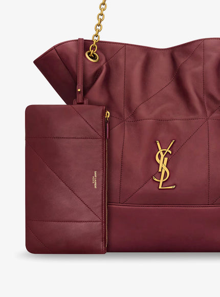 Saint Laurent Jamie Leather Shoulder Bag With Carré Rive Gauche Stitching