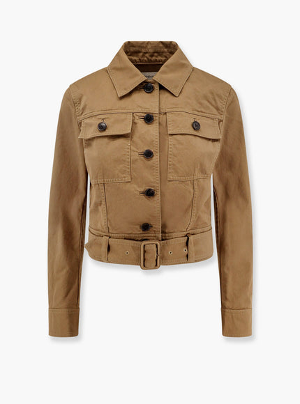 Saint Laurent Certified Cotton Cropped Jacket 38 Beige