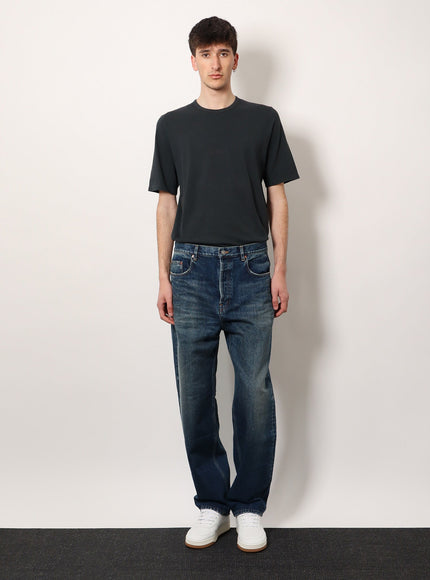 Saint Laurent Cotton T-Shirt With Logo Embroidery