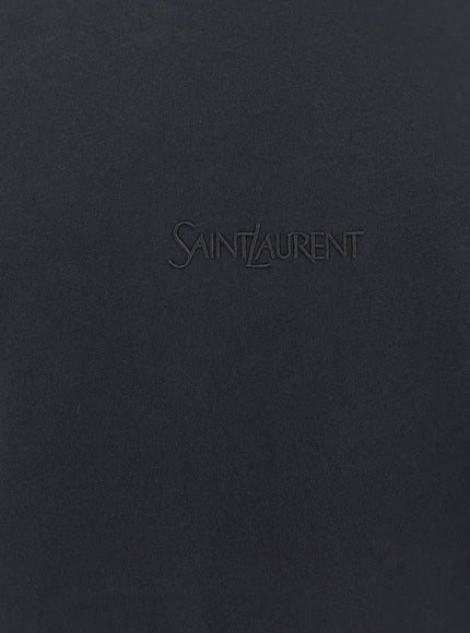 Saint Laurent Cotton T-Shirt With Logo Embroidery