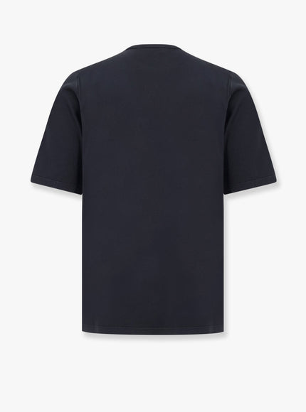 Saint Laurent Cotton T-Shirt With Logo Embroidery