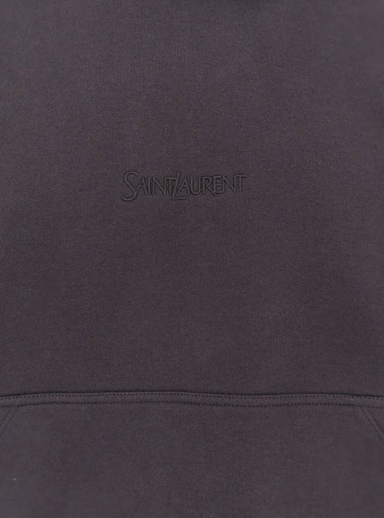 Saint Laurent Organic Cotton Sweatshirt With Frontal Logo Embroidery