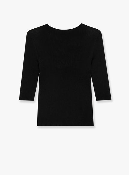 Saint Laurent Semi-Sheer Certified Viscose Knitted Top