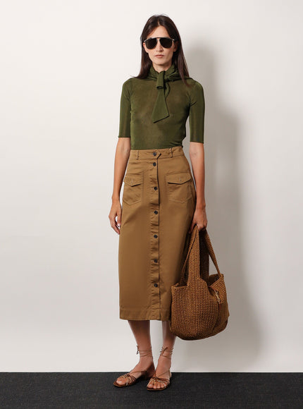 Saint Laurent Semi-Sheer Certified Viscose Knitted Top